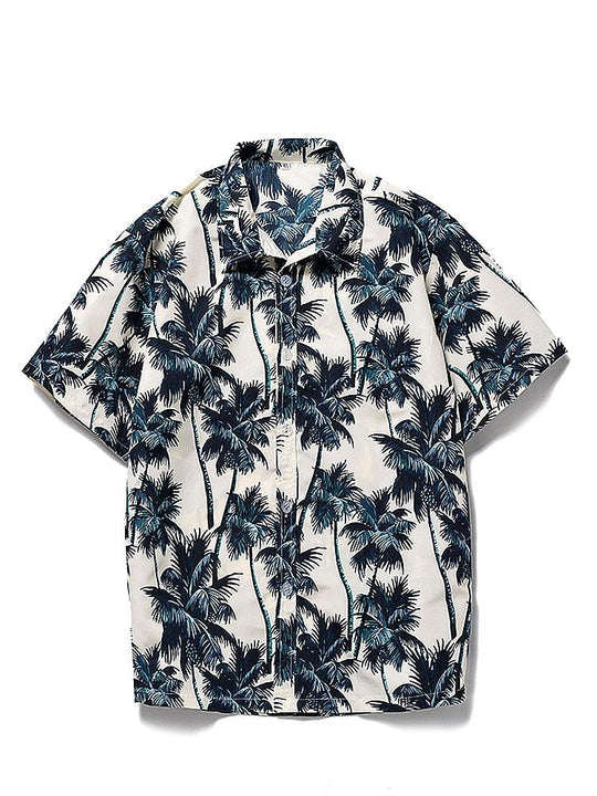 Palm Tree Print Shirt & Swim Shorts