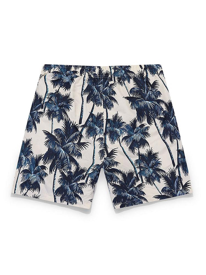 Palm Tree Print Shirt & Swim Shorts