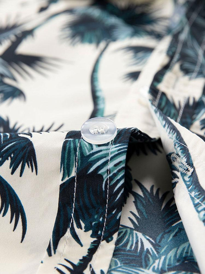 Palm Tree Print Shirt & Swim Shorts