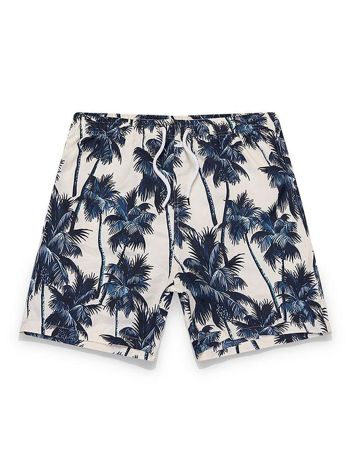 Palm Tree Print Shirt & Swim Shorts